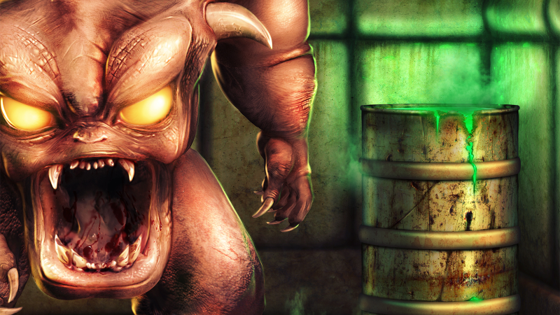 Illustration for article titled Crazy Guy Remasters 320x240 Doom Screenshot Into Stunning 9600x7211-Pixel Photoshop